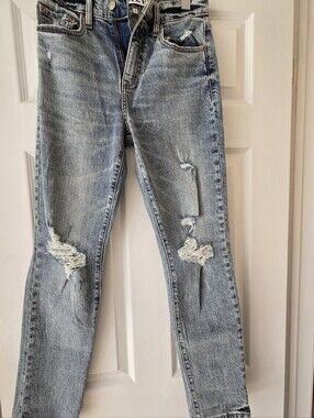 Daze Denim Distressed Blue Jeans, Size 25